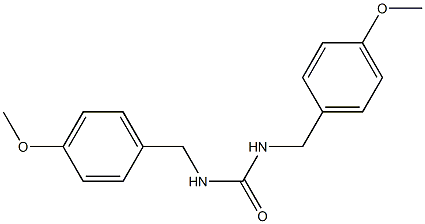 1,3-bis[(4-methoxyphenyl)methyl]urea Struktur
