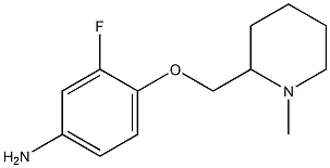 3-fluoro-4-[(1-methylpiperidin-2-yl)methoxy]aniline Structure