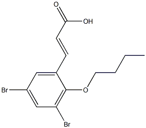 (E)-3-(3,5-二溴-2-丁氧基苯基)丙烯酸,937599-22-9,结构式