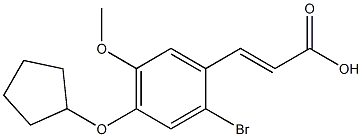 (2E)-3-[2-bromo-4-(cyclopentyloxy)-5-methoxyphenyl]acrylic acid Structure
