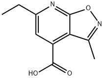 6-エチル-3-メチルイソキサゾーロ[5,4-B]ピリジン-4-カルボン酸 化学構造式