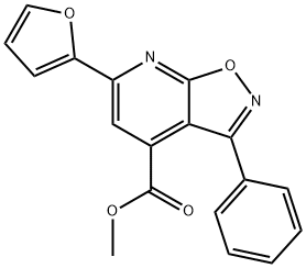 methyl 6-(2-furyl)-3-phenylisoxazolo[5,4-b]pyridine-4-carboxylate Struktur