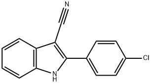 2-(4-chlorophenyl)-1H-indole-3-carbonitrile Structure