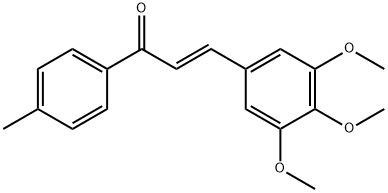 (2E)-1-(4-メチルフェニル)-3-(3,4,5-トリメトキシフェニル)プロプ-2-エン-1-オン 化学構造式