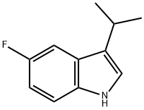5-フルオロ-3-イソプロピル-1H-インドール 化学構造式
