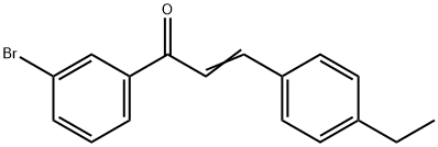 (2E)-1-(3-bromophenyl)-3-(4-ethylphenyl)prop-2-en-1-one,940809-51-8,结构式