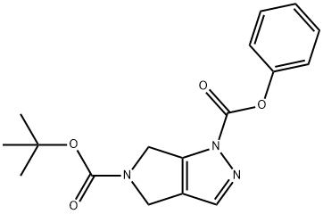 4,6-Dihydro-pyrrolo[3,4-c]pyrazole-1,5-dicarboxylic acid 5-tert-butyl ester 1-phenyl ester Structure