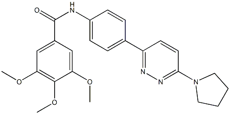 3,4,5-trimethoxy-N-[4-(6-pyrrolidin-1-ylpyridazin-3-yl)phenyl]benzamide 结构式