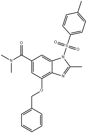 4-(benzyloxy)-N,N,2-trimethyl-1-tosyl-1H-benzo[d]imidazole-6-carboxamide Structure