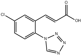 (E)-3-(5-chloro-2-tetrazol-1-yl-phenyl)-acrylic acid Struktur