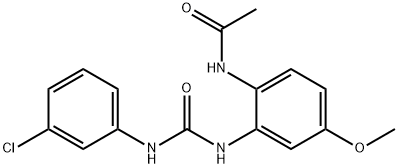 N-(2-{[(3-chlorophenyl)carbamoyl]amino}-4-methoxyphenyl)acetamide Structure