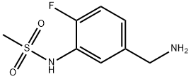 N-[5-(aminomethyl)-2-fluoranyl-phenyl]methanesulfonamide Structure