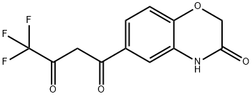 4,4,4-TRIFLUORO-1-(3-OXO-3,4-DIHYDRO-2H-BENZO[B][1,4]OXAZIN-6-YL)BUTANE-1,3-DIONE 化学構造式