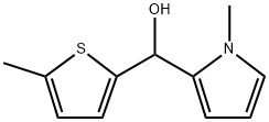 1-メチル-2-ピロリル-(5-メチル-2-チエニル)メタノール 化学構造式
