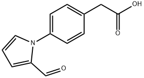 2-[4-(2-formylpyrrol-1-yl)phenyl]acetic acid Struktur