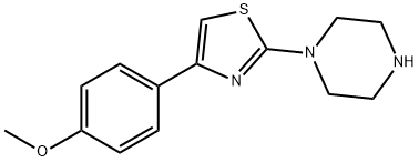 1-[4-(4-Methoxy-phenyl)-thiazol-2-yl]-piperazine 化学構造式