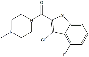 (3-chloro-4-fluoro-1-benzothiophen-2-yl)-(4-methylpiperazin-1-yl)methanone Structure