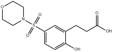 3-[2-Hydroxy-5-(morpholine-4-sulfonyl)-phenyl]-propionic acid Structure