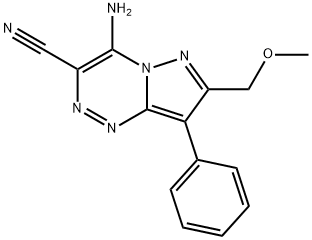 4-amino-7-(methoxymethyl)-8-phenylpyrazolo[5,1-c][1,2,4]triazine-3-carbonitrile Structure