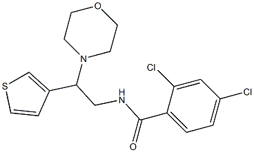 2,4-dichloro-N-(2-morpholin-4-yl-2-thiophen-3-ylethyl)benzamide Structure