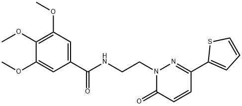 3,4,5-trimethoxy-N-[2-(6-oxo-3-thiophen-2-ylpyridazin-1-yl)ethyl]benzamide,946344-72-5,结构式