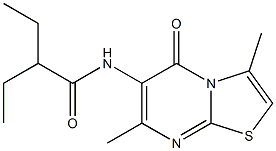 N-(3,7-dimethyl-5-oxo-[1,3]thiazolo[3,2-a]pyrimidin-6-yl)-2-ethylbutanamide 结构式