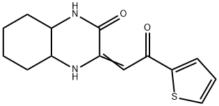 (3Z)-3-[2-oxo-2-(thiophen-2-yl)ethylidene]-decahydroquinoxalin-2-one 结构式