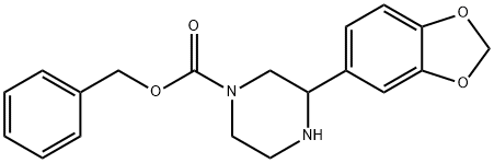benzyl 3-(2H-1,3-benzodioxol-5-yl)piperazine-1-carboxylate Structure