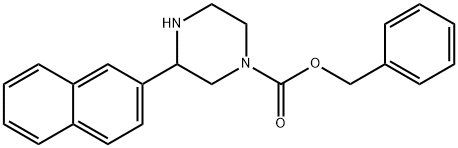 benzyl 3-(naphthalen-2-yl)piperazine-1-carboxylate Struktur