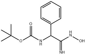 tert-butyl N-{[(Z)-N-hydroxycarbamimidoyl](phenyl)methyl}carbamate Structure