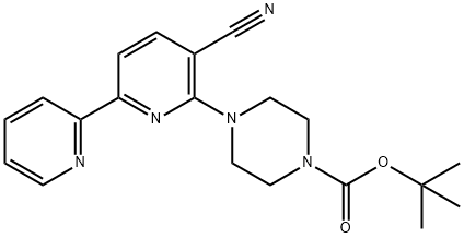 tert-butyl 4-{5-cyano-[2,2-bipyridine]-6-yl}piperazine-1-carboxylate, 946385-30-4, 结构式