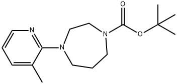 tert-butyl 4-(3-methylpyridin-2-yl)-1,4-diazepane-1-carboxylate, 946386-09-0, 结构式