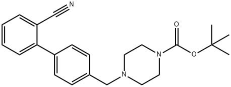 tert-butyl 4-({2-cyano-[1,1-biphenyl]-4-yl}methyl)piperazine-1-carboxylate, 946386-63-6, 结构式