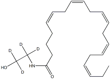 (5Z,8Z,11Z,14Z,17Z)-N-(1,1,2,2-tetradeuterio-2-hydroxyethyl)icosa-5,8,11,14,17-pentaenamide Structure