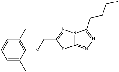 (3-butyl[1,2,4]triazolo[3,4-b][1,3,4]thiadiazol-6-yl)methyl 2,6-dimethylphenyl ether Structure