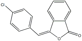 (3E)-3-[(4-chlorophenyl)methylidene]-2-benzofuran-1-one 化学構造式