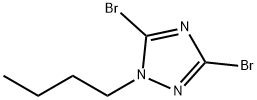 3,5-ジブロモ-1-ブチル-1H-1,2,4-トリアゾール 化学構造式