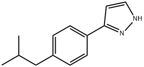 5-[4-(2-methylpropyl)phenyl]-1H-pyrazole Struktur