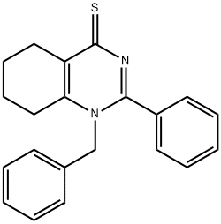 1-benzyl-2-phenyl-5,6,7,8-tetrahydroquinazoline-4(1H)-thione 化学構造式
