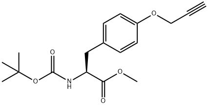(S)-2 - ((叔丁氧基羰基)氨基)-3-(4-(丙-2-炔-1-基氧基)苯基)丙酸甲酯, 949894-57-9, 结构式