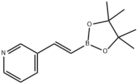 (E)-3-(2-(4,4,5,5-四甲基-1,3,2-二氧杂环戊烷-2-基)乙烯基)吡啶, 950483-20-2, 结构式