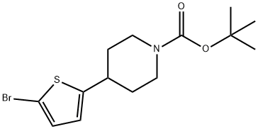 1-Piperidinecarboxylic acid, 4-(5-bromo-2-thienyl)-, 1,1-dimethylethyl ester Structure