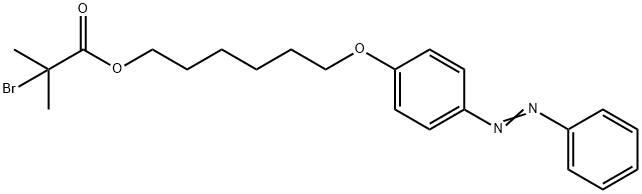 6-(4-(苯基二氮烯基)苯氧基)2-溴-2-甲基丙酸己酯 结构式