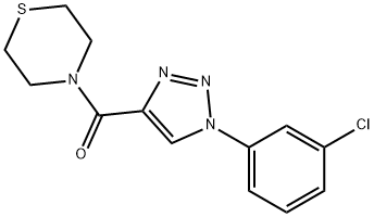 [1-(3-chlorophenyl)triazol-4-yl]-thiomorpholino-methanone Struktur