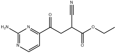 ethyl 4-(2-aminopyrimidin-4-yl)-2-cyano-4-oxobutanoate Structure