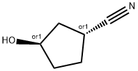 Trans-3-Hydroxycyclopentanecarbonitrile Struktur