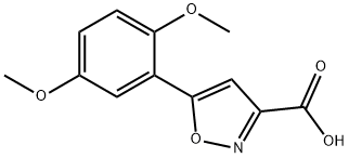 5-(2,5-dimethoxyphenyl)-1,2-oxazole-3-carboxylic acid, 953752-64-2, 结构式