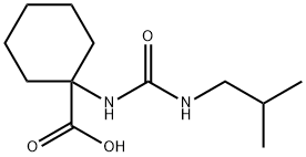 1-(3-Isobutyl-ureido)-cyclohexanecarboxylic acid 化学構造式