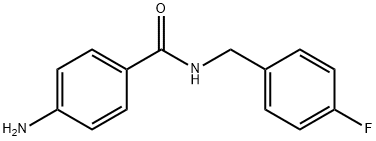 4-amino-N-[(4-fluorophenyl)methyl]benzamide Struktur
