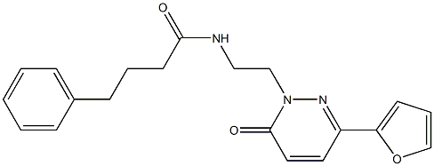 N-[2-[3-(furan-2-yl)-6-oxopyridazin-1-yl]ethyl]-4-phenylbutanamide 化学構造式